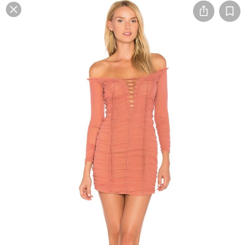 Revolve majorelle ruched mini dress